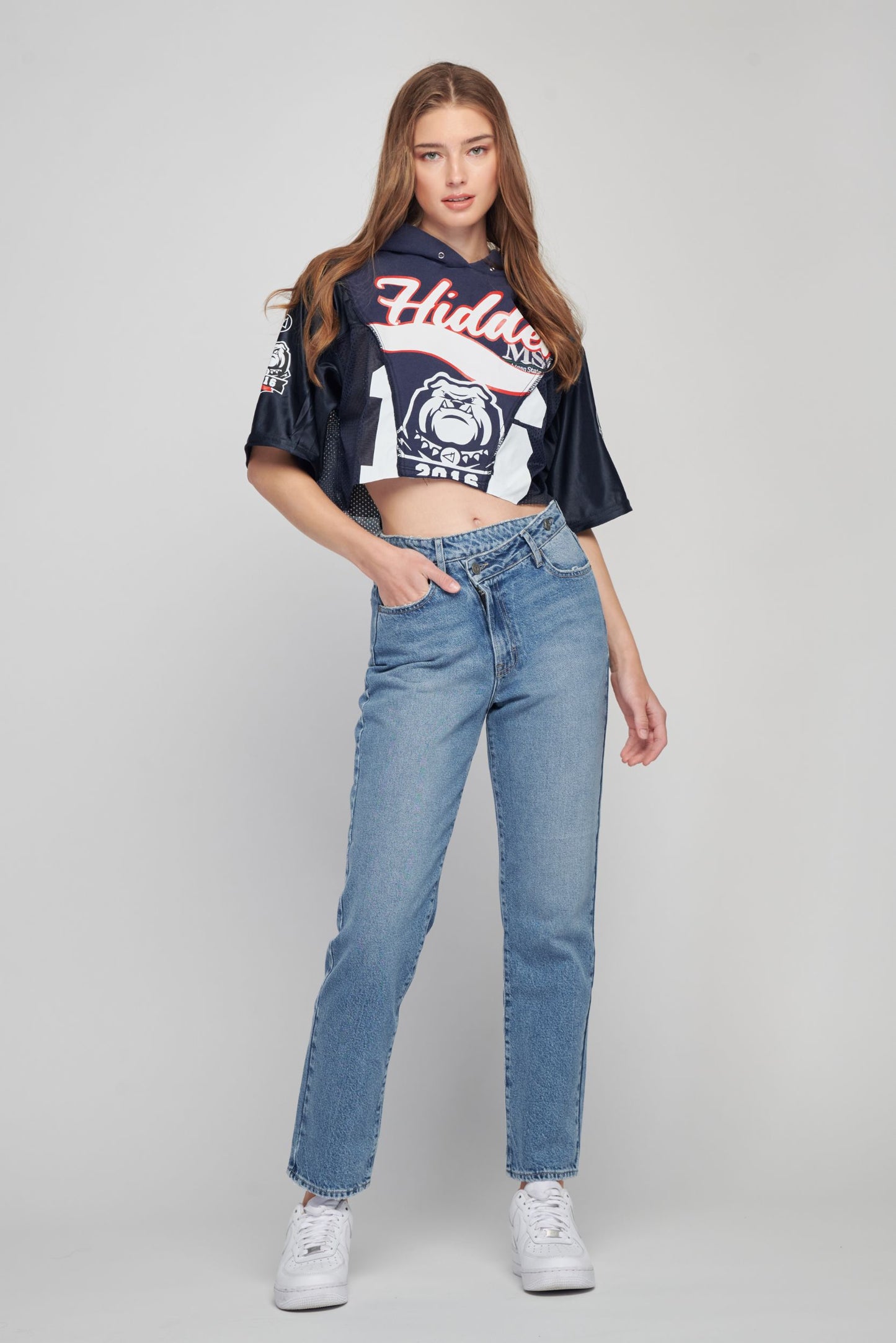 [Tracey] Crossover High Rise Straight Jean