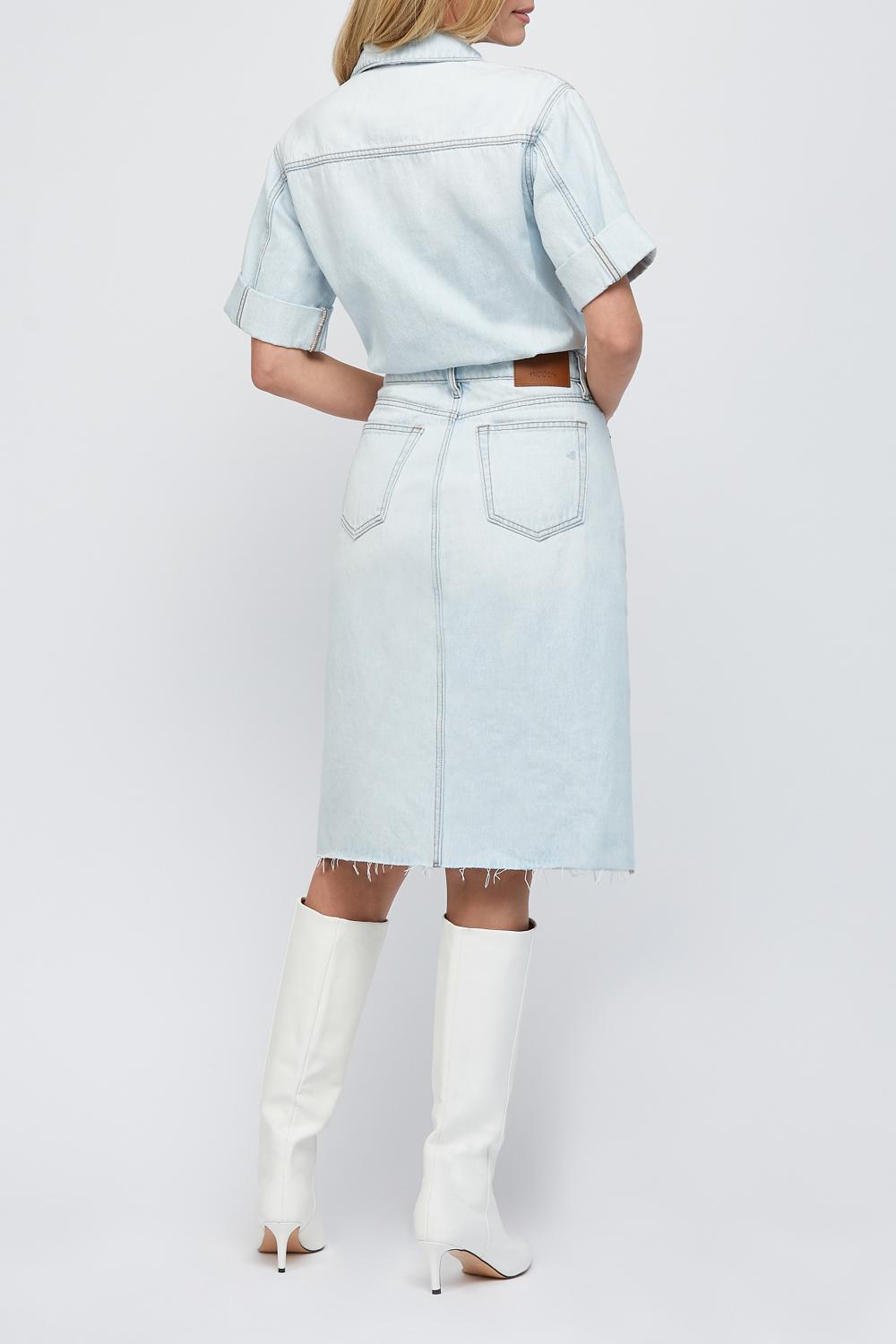 [Roxy] Light Wash Denim Shirt Dress