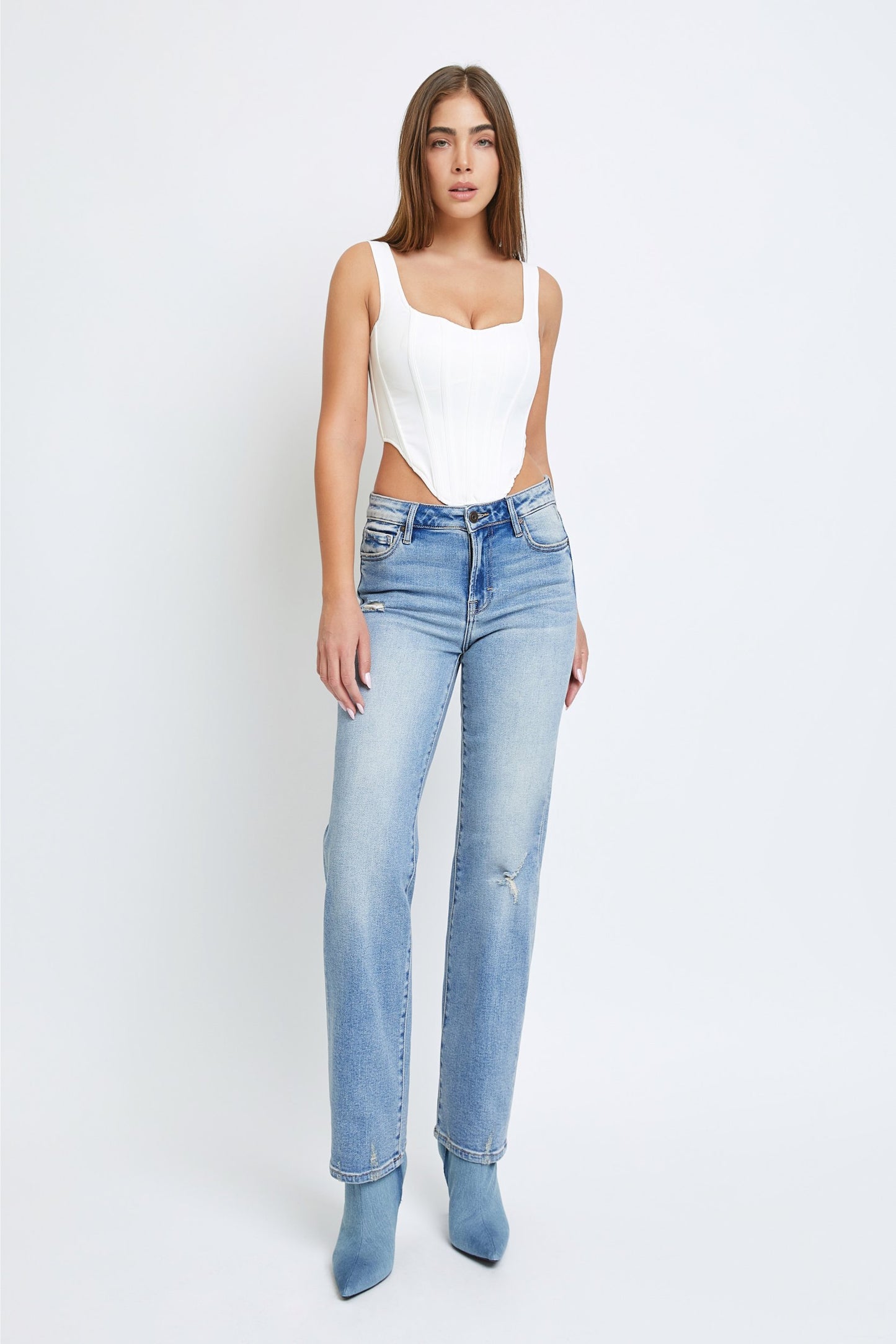 [Tracey] Mid-Rise Straight Jean