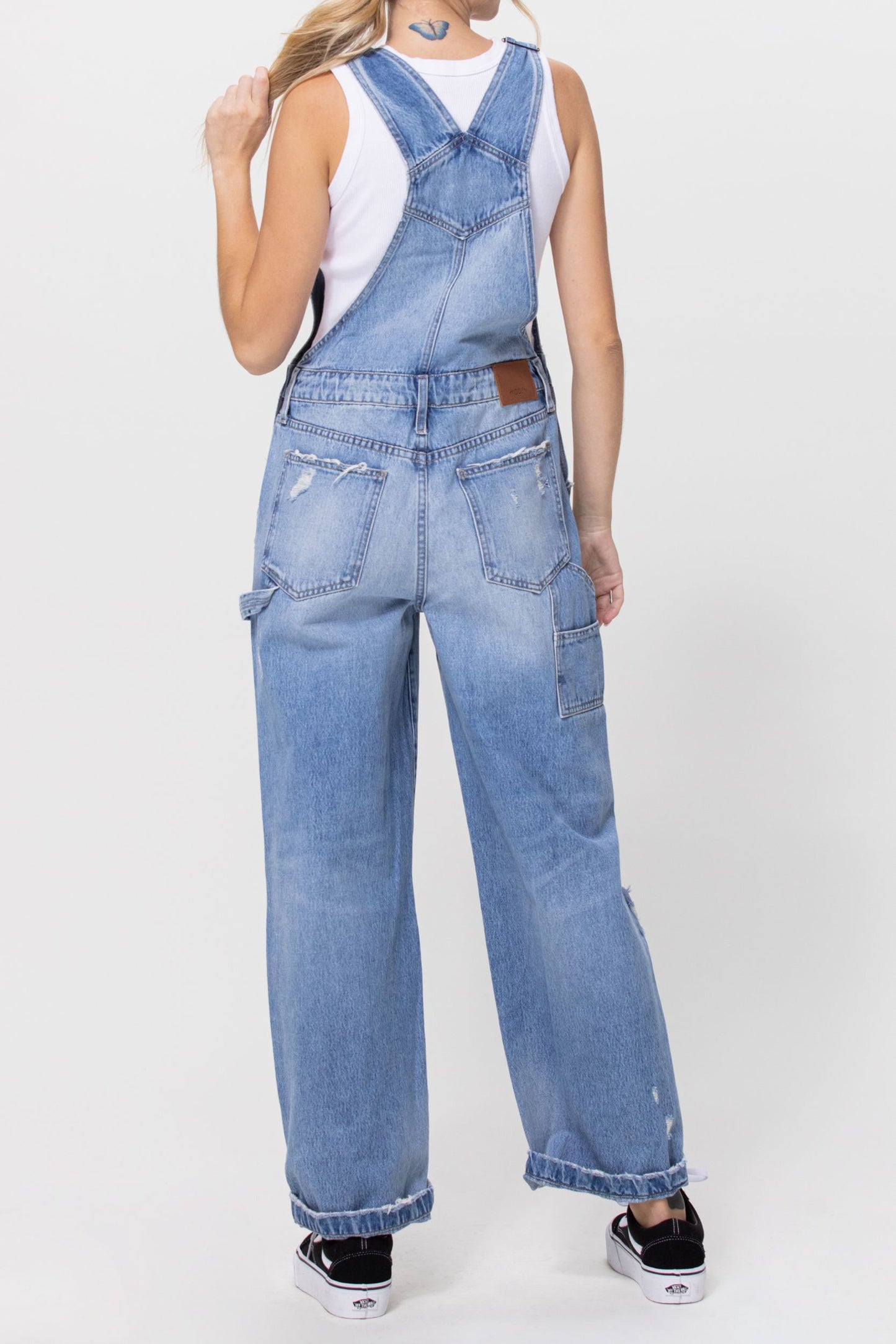 [Dylan] Medium Wash Baggy Overalls