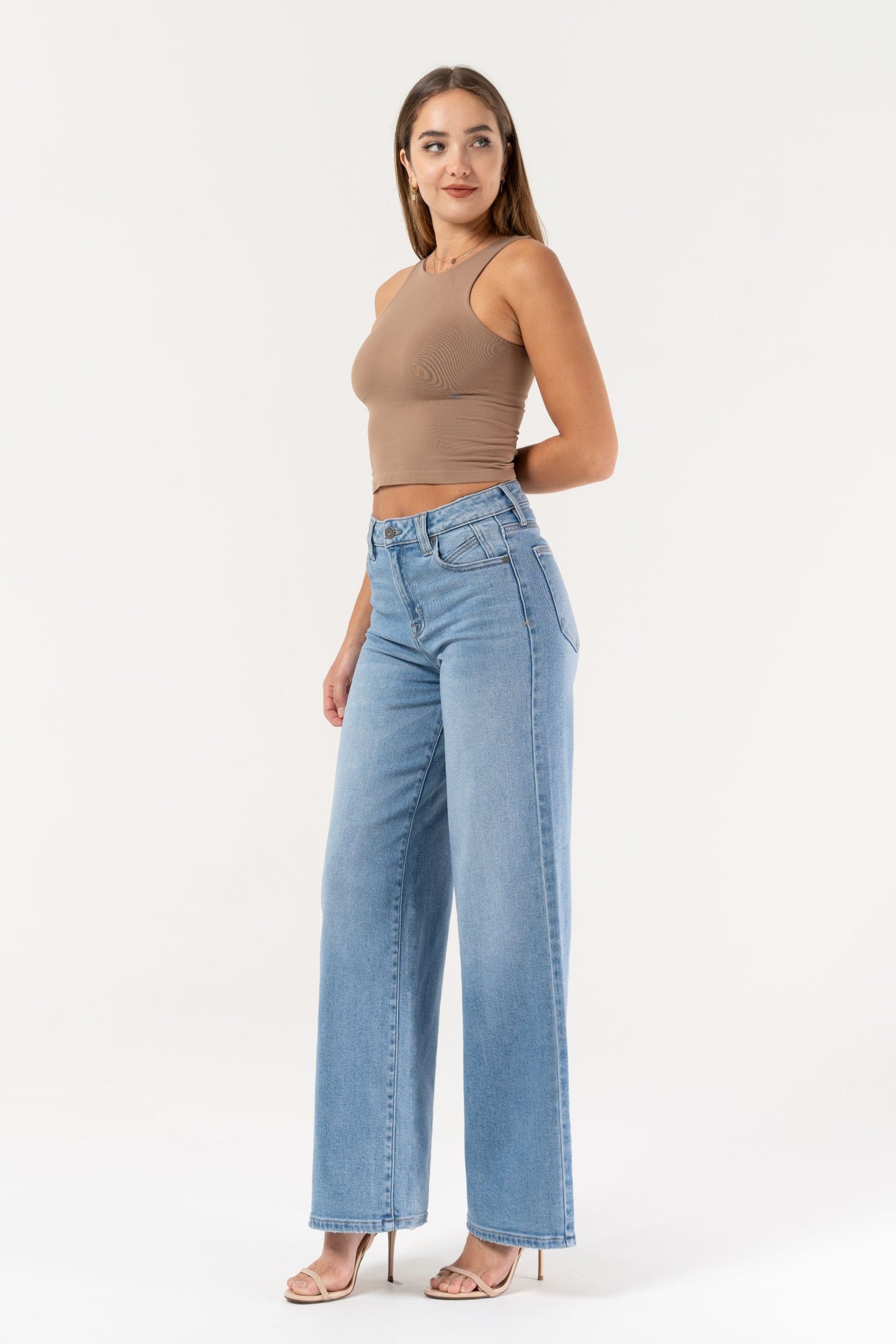 [Nori] Medium Wash Wide Leg