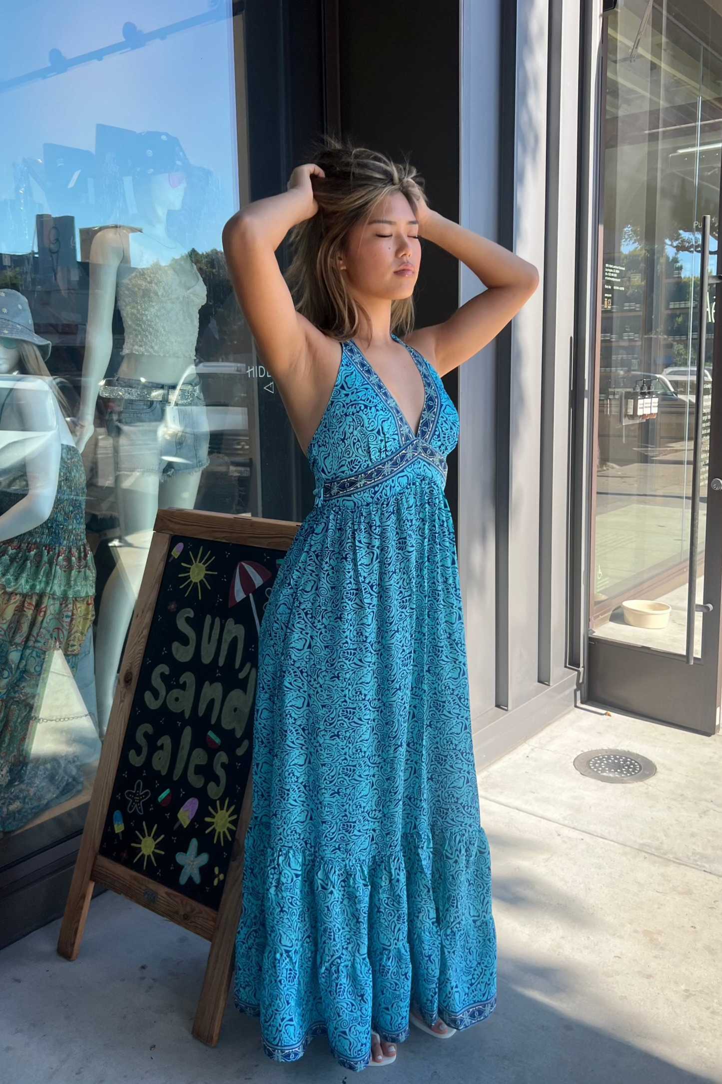 Boho Open Back Sundress