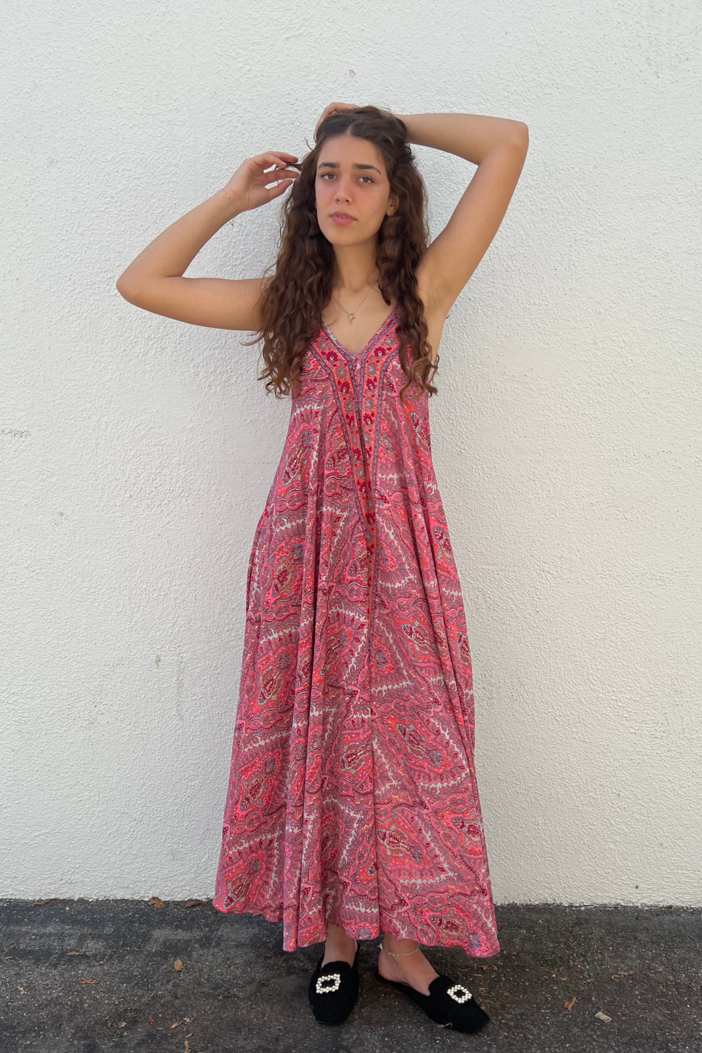 Bohemian V Neck Slip Dress