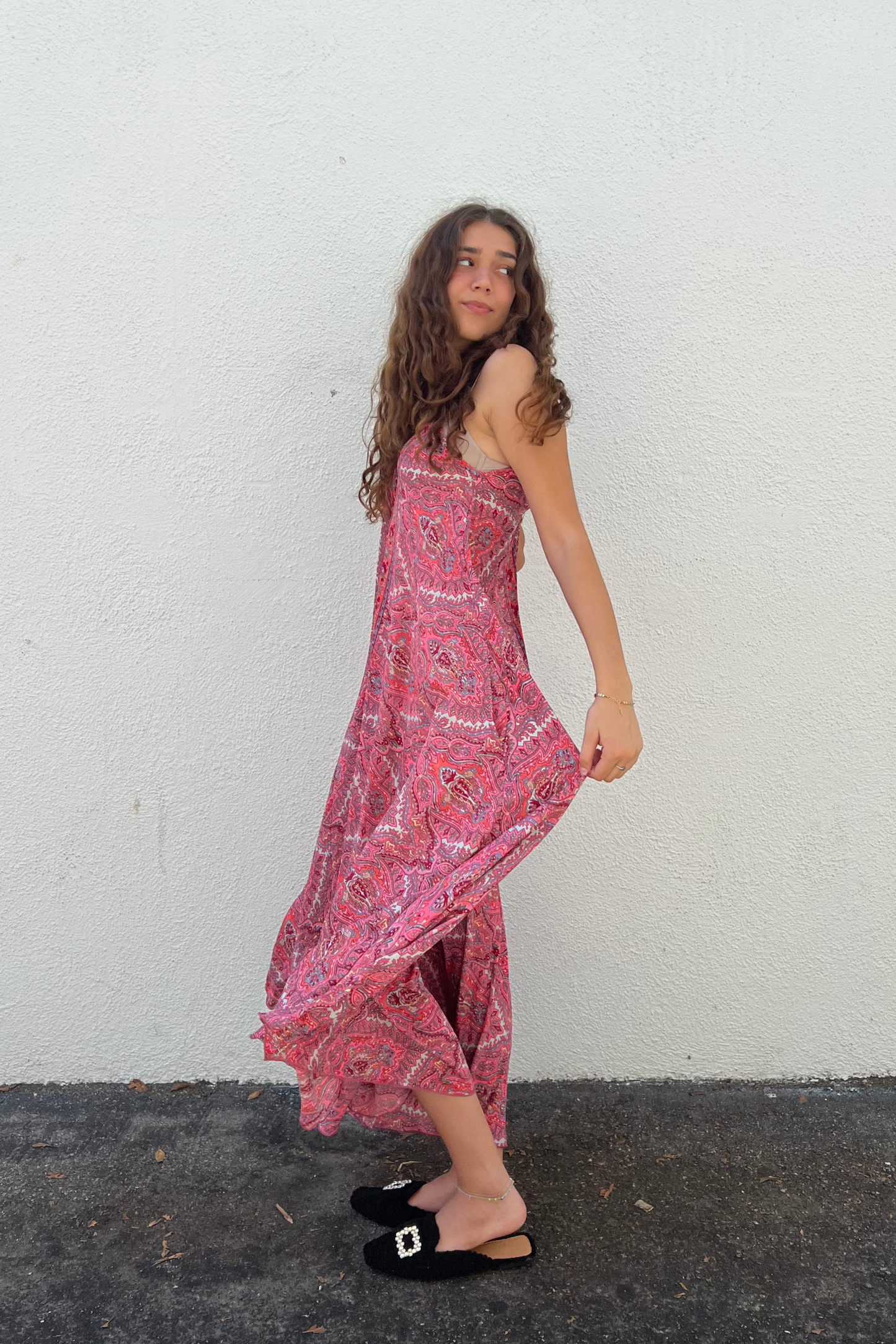 Bohemian V Neck Slip Dress