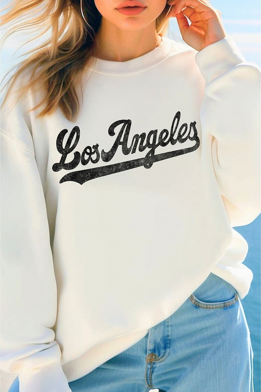 LA Graphic Brushed Sweatshirt